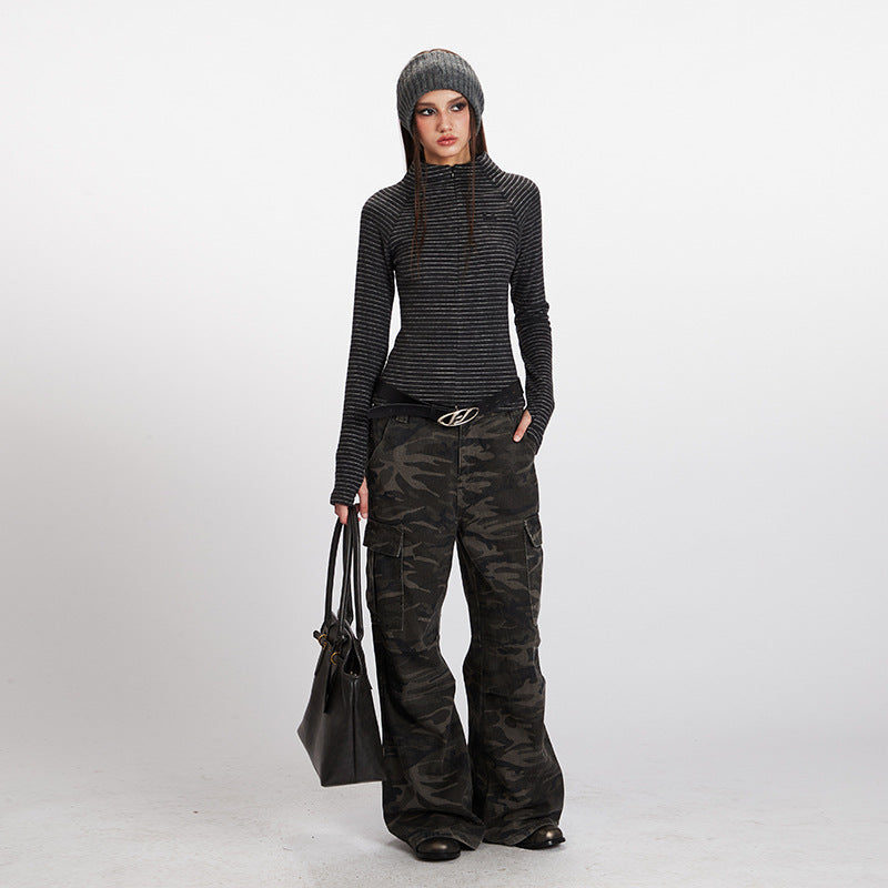 Stripped slim T-shirt | 2 color