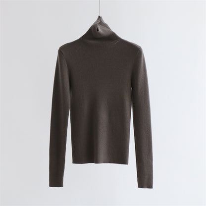 Thick Ribbed Wool Turtleneck Knit Top | 10 Colors