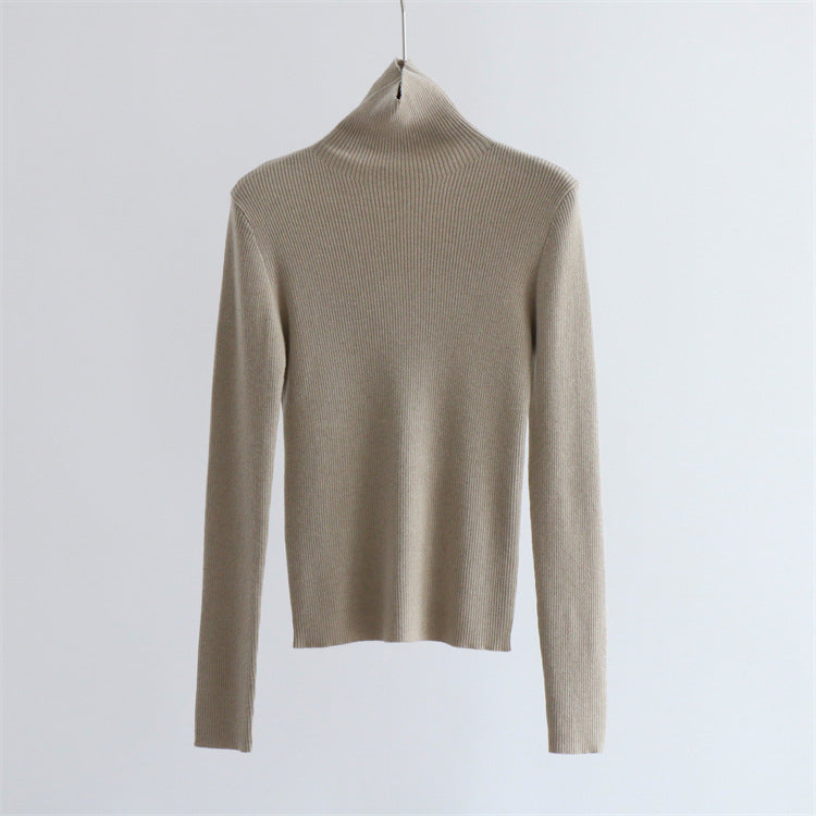 Thick Ribbed Wool Turtleneck Knit Top | 9 Colors