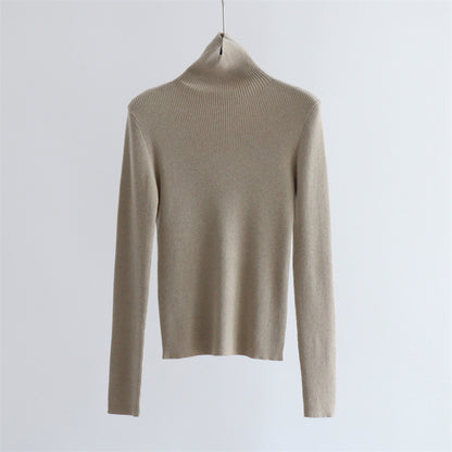 Thick Ribbed Wool Turtleneck Knit Top | 10 Colors