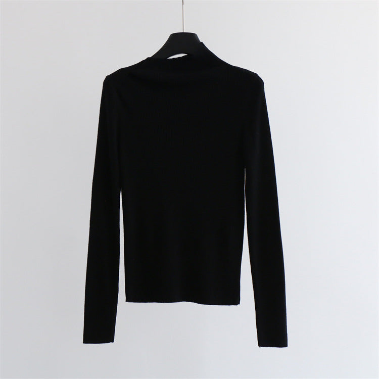 Ribbed Wool-Blend Mock Neck Top | 8 Colors