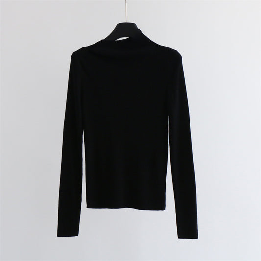 Ribbed Wool-Blend Mock Neck Top | 8 Colors