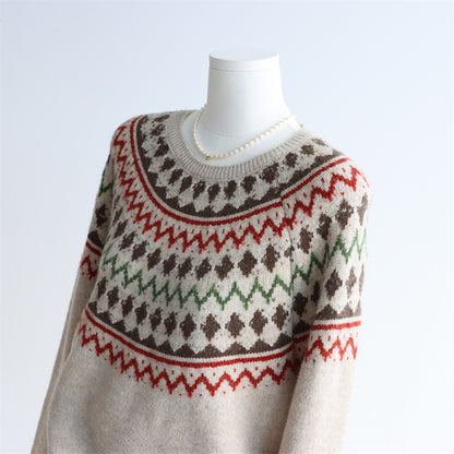 Fair Isle Wool-Blend Sweater  | 4 Colors
