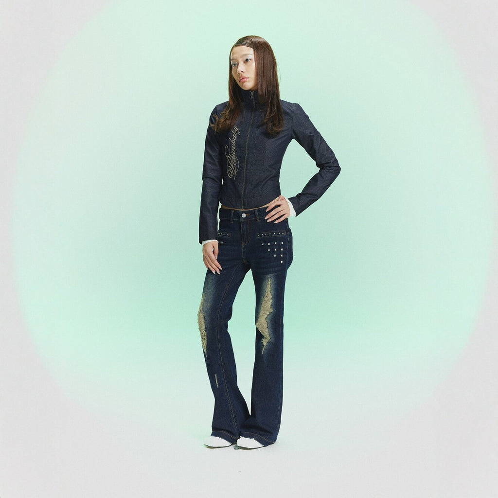 Pokiovo Cropped Collared Jacket