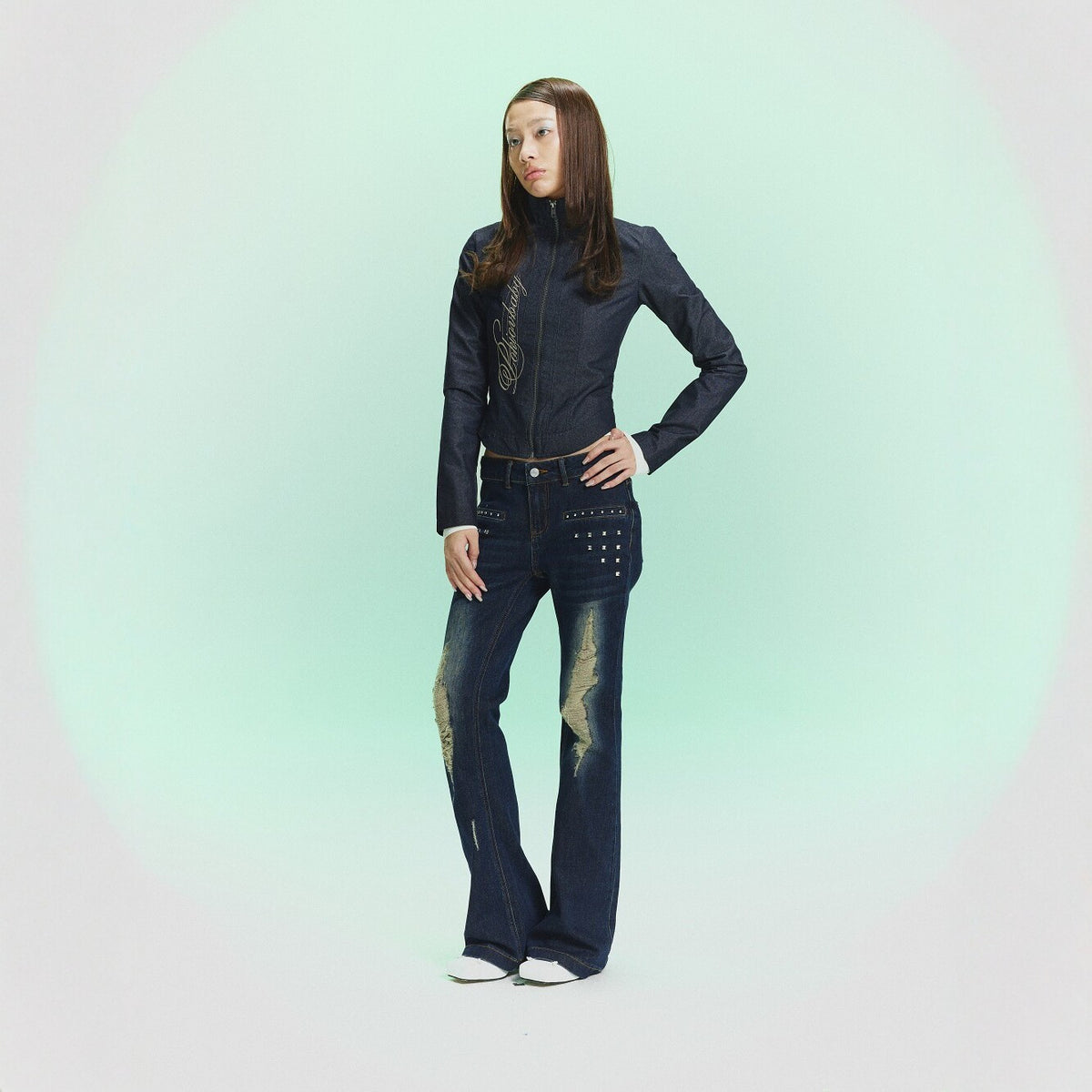 Pokiovo Cropped Collared Jacket