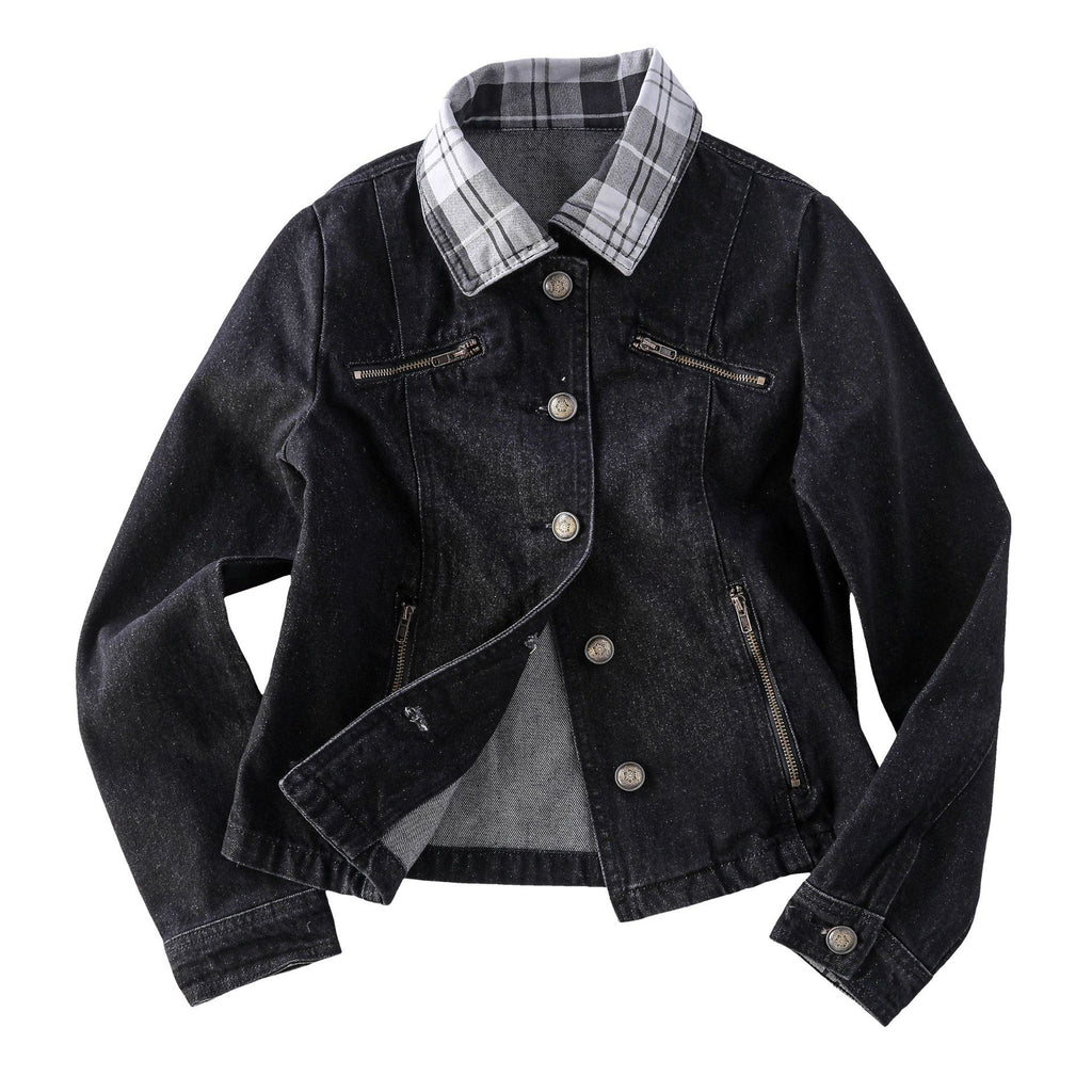 Pokiovo Structured Stand Collar Cropped Jacket