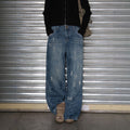 Faded Wash Wide Leg Jeans | Blue