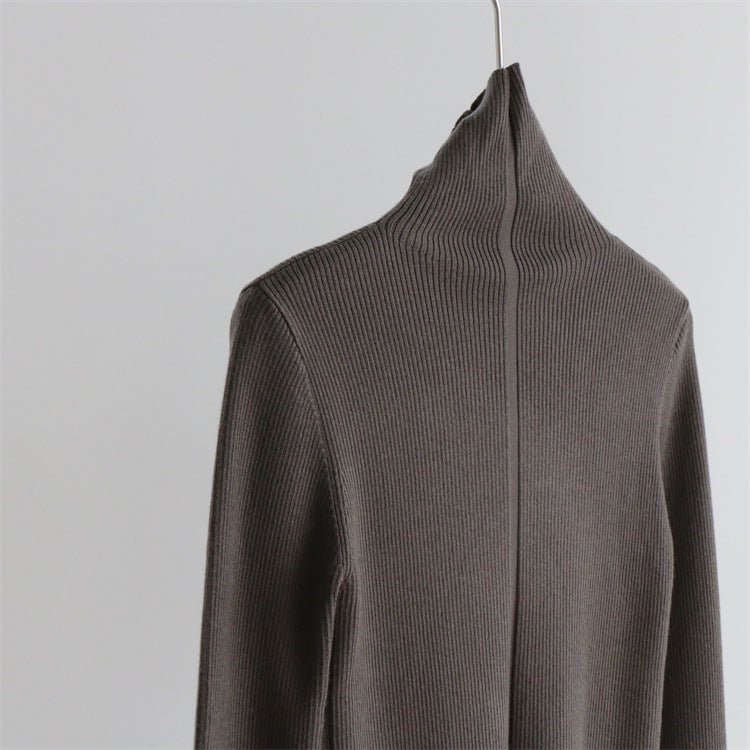 Thick Ribbed Wool Turtleneck Knit Top | 9 Colors
