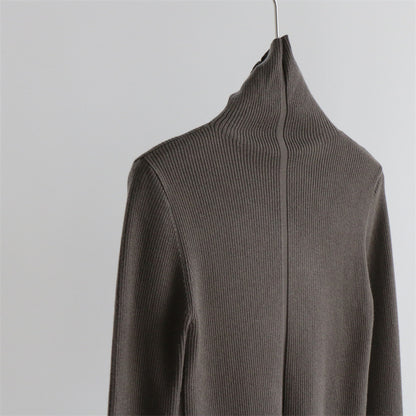 Thick Ribbed Wool Turtleneck Knit Top | 10 Colors