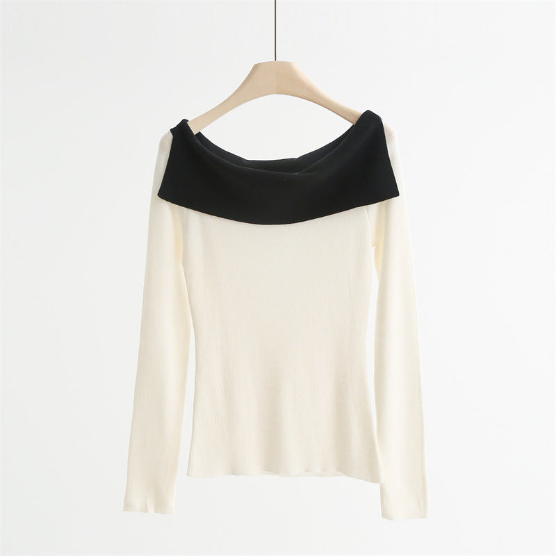 Wool-Blend Off-Shoulder Knit Top