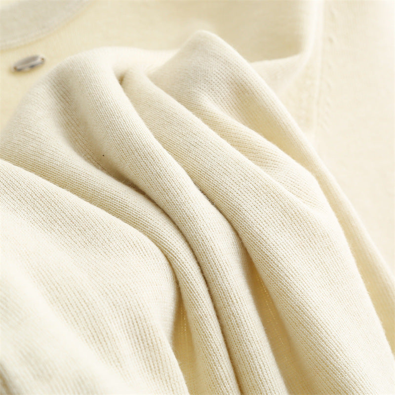 Classic U-Neck Wool Blend Sweater