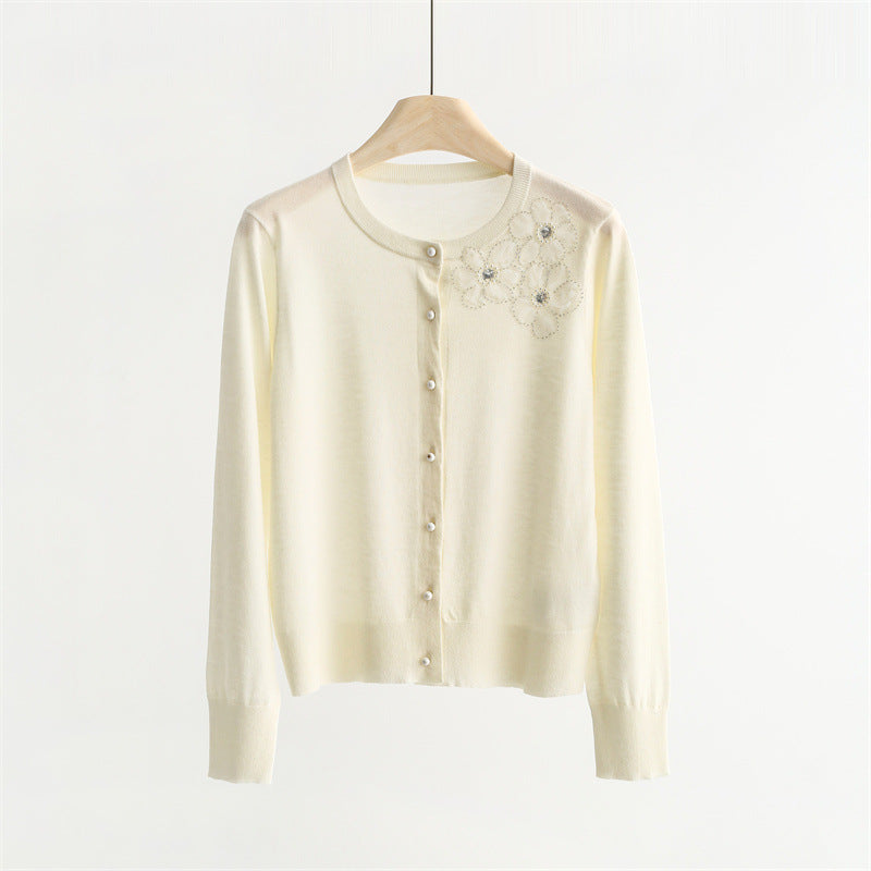 Wool & Silk Embroidered Cardigan