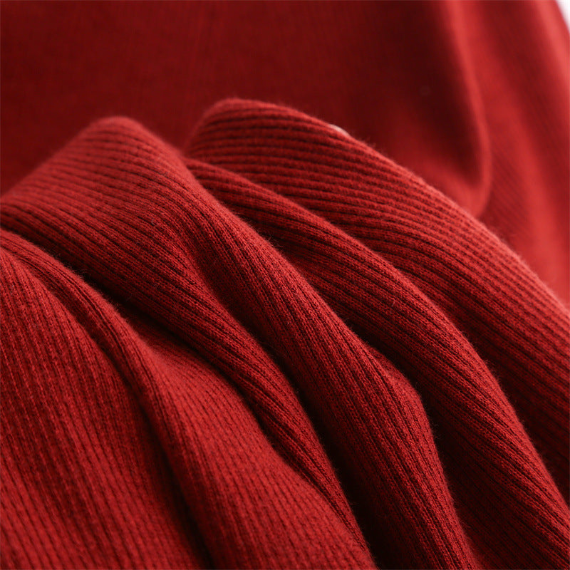 Asymmetric Scarf Collar Wool Blend Sweater