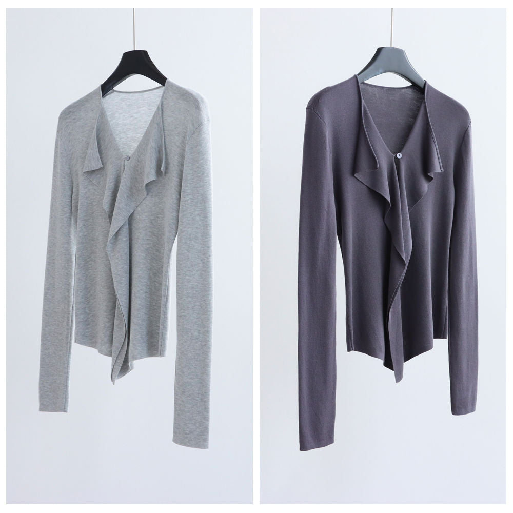 Drape Front Lyocell Knit Cardigan | 5 Colors