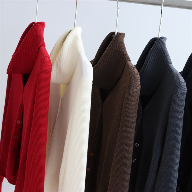 Detachable Collar Wool-Blend Cardigan | 5 Colors