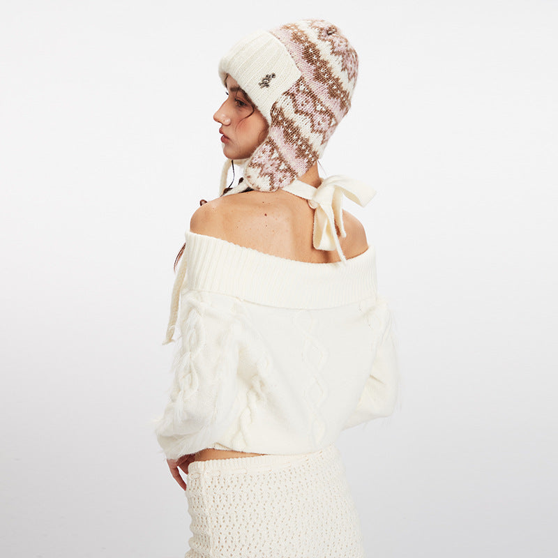 Off-shoulder sweater | 2 color