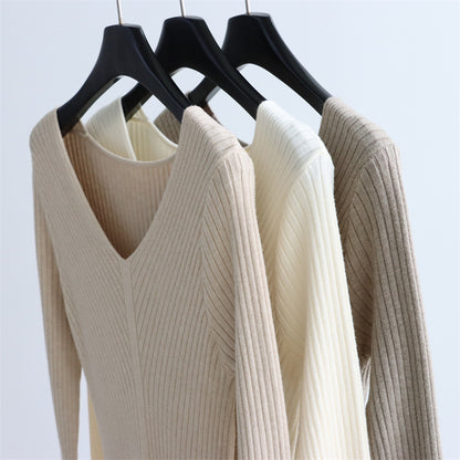 V-Neck Ribbed Knit Maxi Dress | 5 Colors