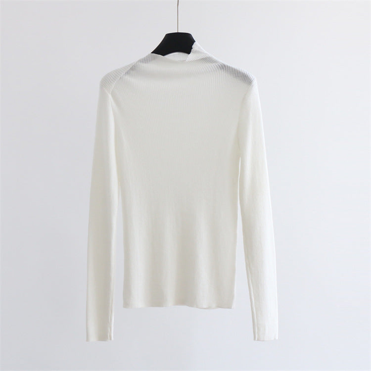 Ribbed Wool-Blend Mock Neck Top | 8 Colors