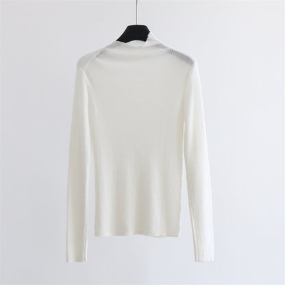 Ribbed Wool-Blend Mock Neck Top | 8 Colors