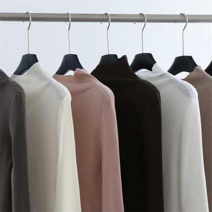 Ribbed Wool-Blend Mock Neck Top | 8 Colors