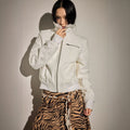 Pokiovo Fleece Collar Cropped Padded Jacket