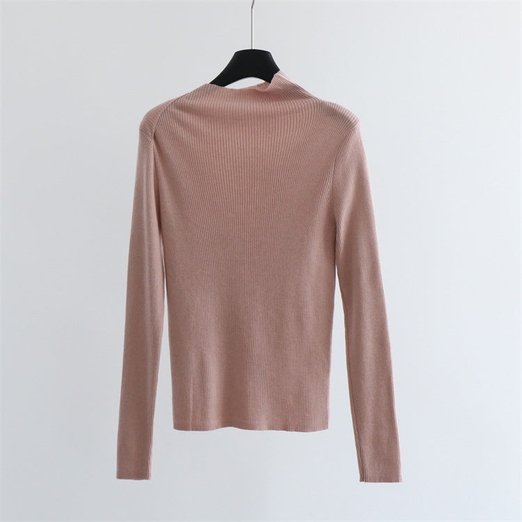 Ribbed Wool-Blend Mock Neck Top | 8 Colors