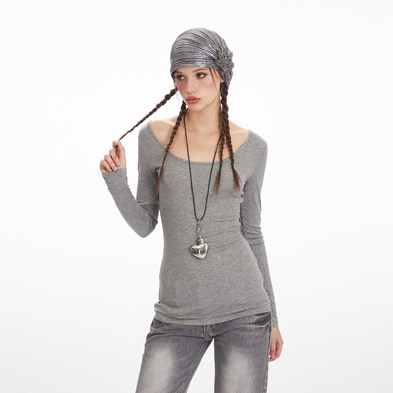 Back hollow lace t-shirt | 2 color