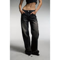 Pokiovo Whisker Wash Straight Leg Jeans