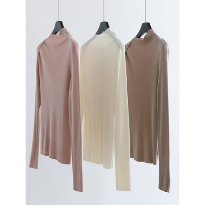 Ribbed Wool-Blend Mock Neck Top | 8 Colors