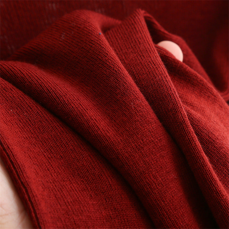 Sheer Shoulder Wool Blend Turtleneck