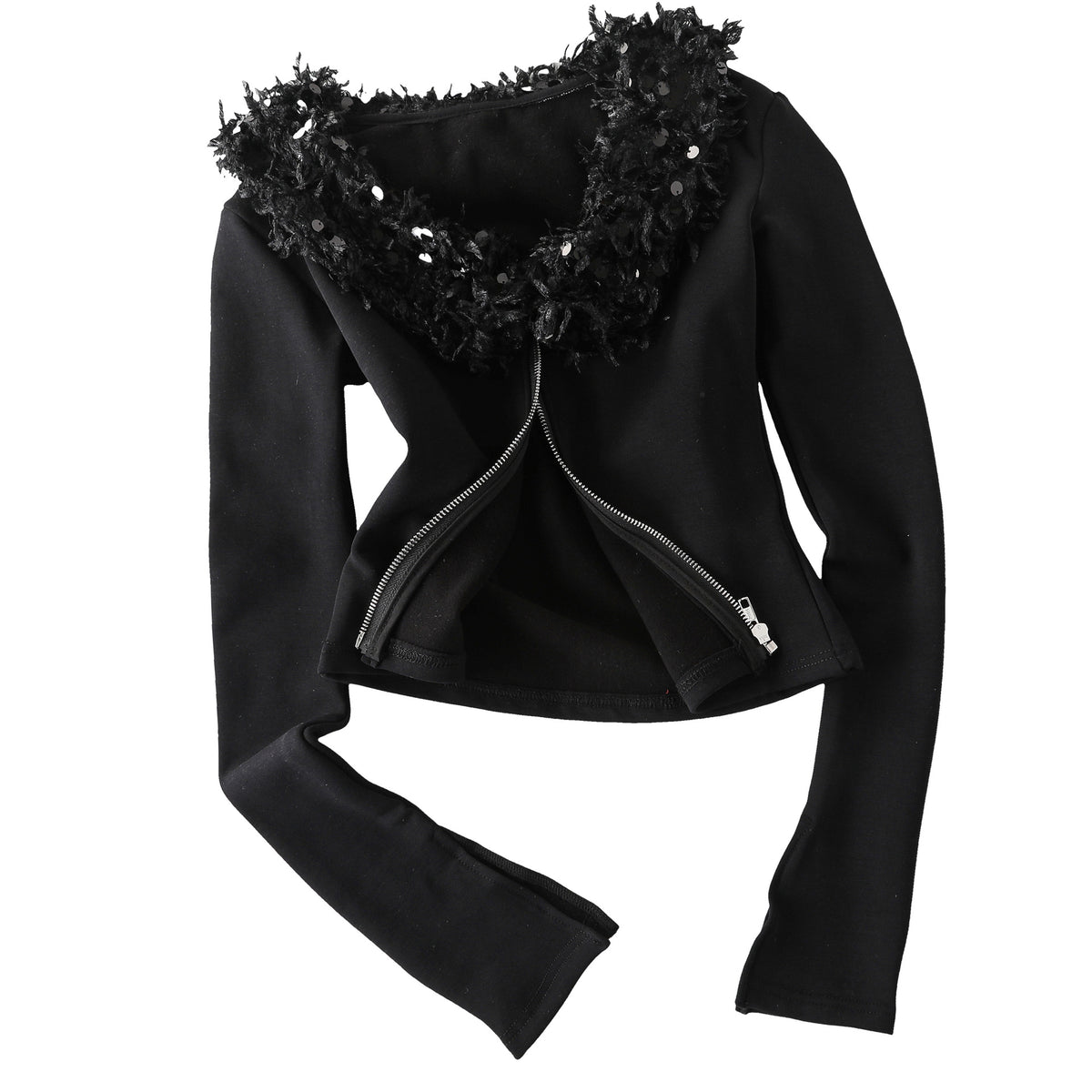 Pokiovo Fitted Cropped Long Sleeve Top