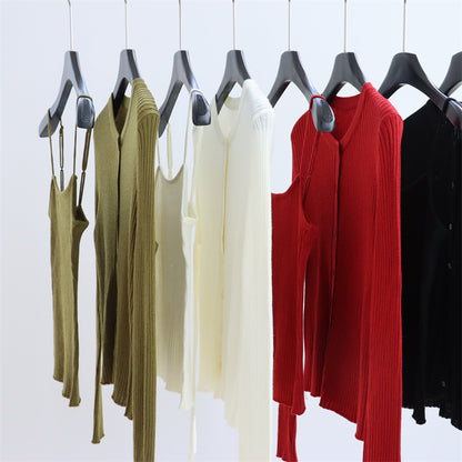 Two-Piece Knit Cardigan & Cami Set | 8 Colors