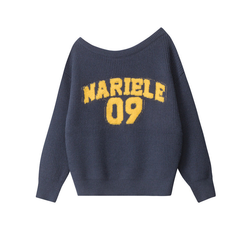 Lazy off-shoulder loose sweater | 2 color