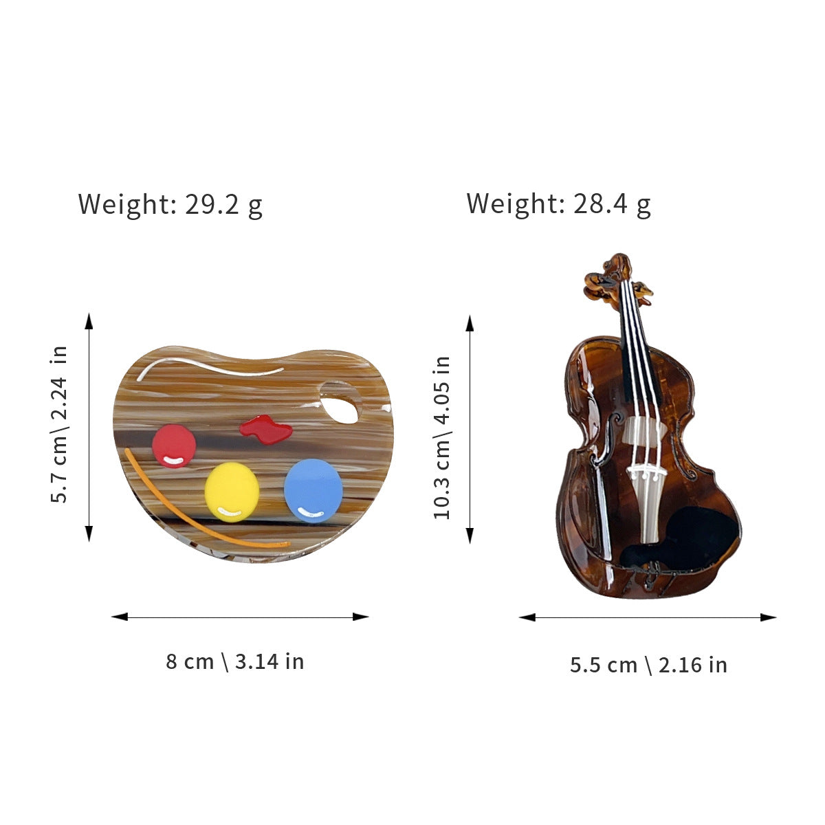 Art-Inspired Acrylic Hair Claw Clip