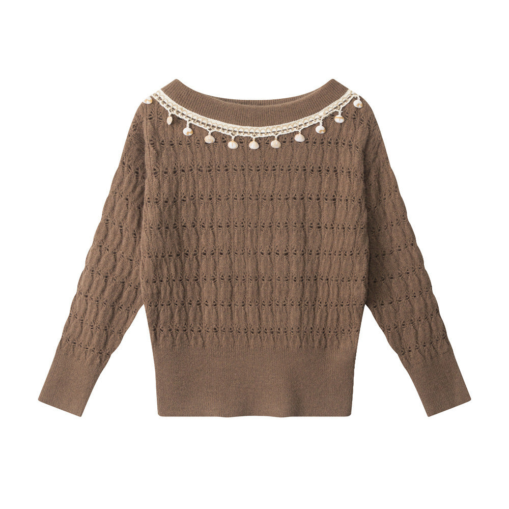 hollow knitted sweater | 2 color