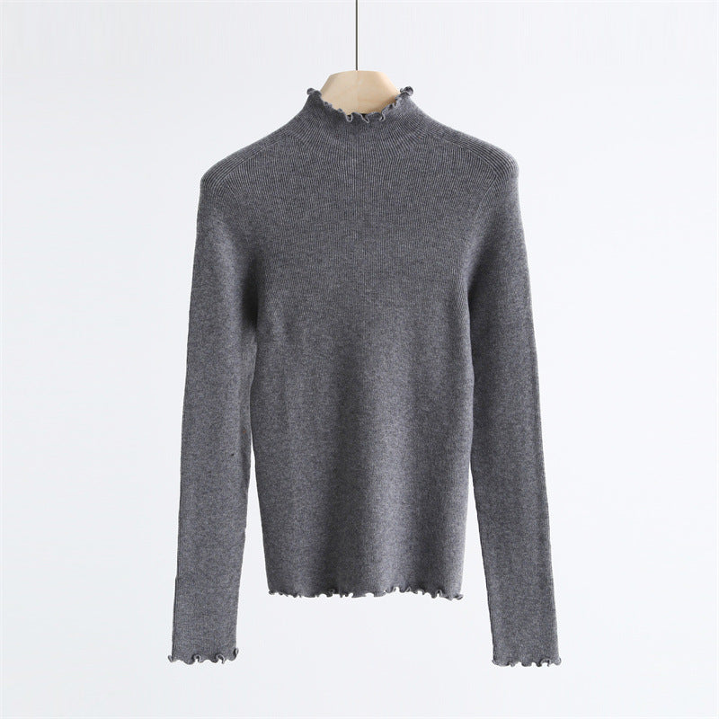 Cashfeel Wool Turtleneck Knit Top