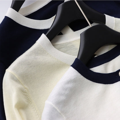 Two-Tone Wool-Blend Cardigan | 3 Colors