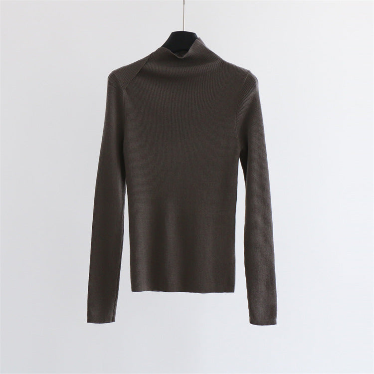 Ribbed Wool-Blend Mock Neck Top | 8 Colors
