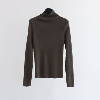 Ribbed Wool-Blend Mock Neck Top | 8 Colors