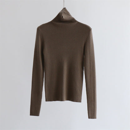 Thick Ribbed Wool Turtleneck Knit Top | 10 Colors