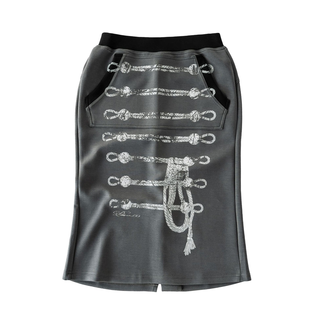 Pokiovo Military Inspired Fishtail Skirt | Grey