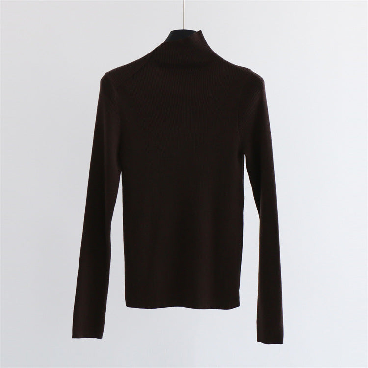Ribbed Wool-Blend Mock Neck Top | 8 Colors