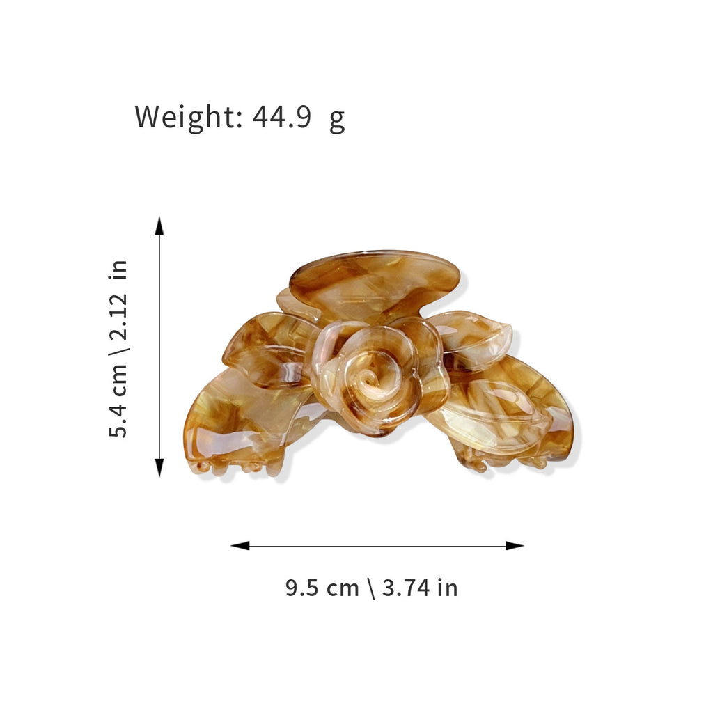 Acrylic Rose Hair Claw