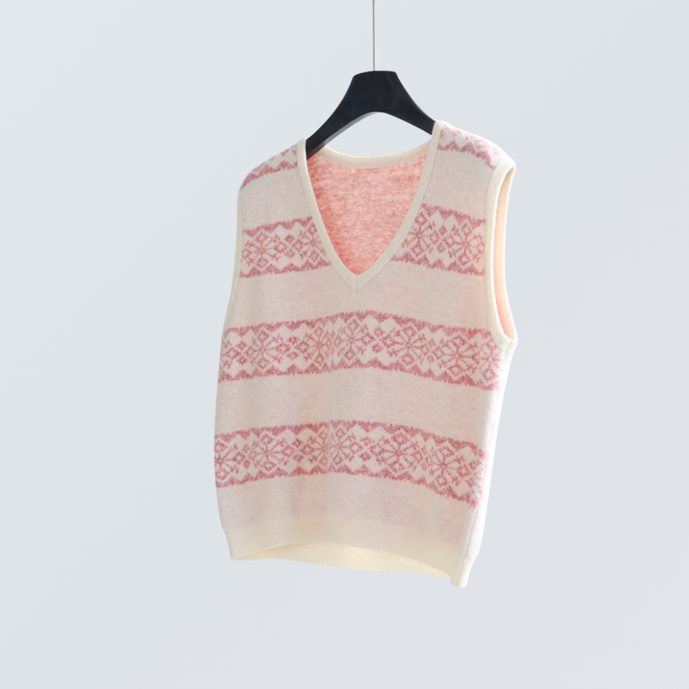 Nordic Pattern Wool-Blend Vest | 5 Colors