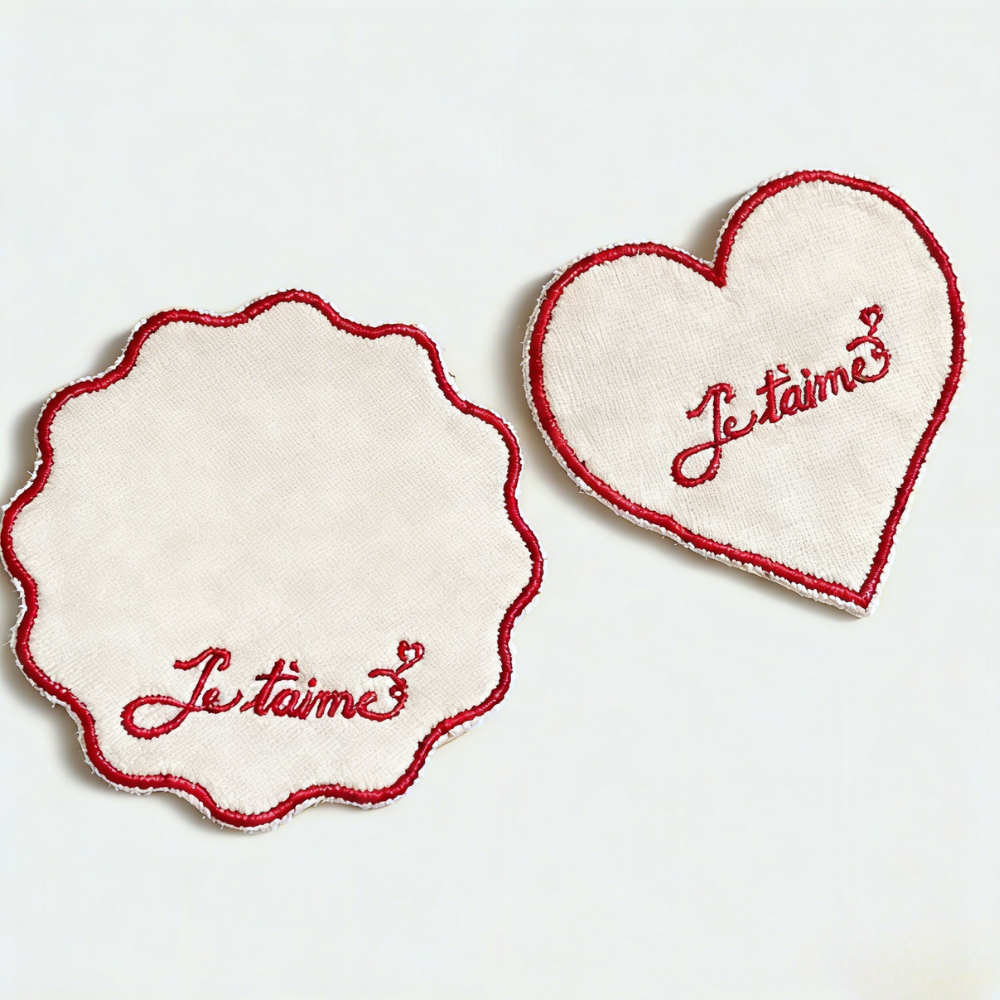 Je t’aime Embroidered Placemat