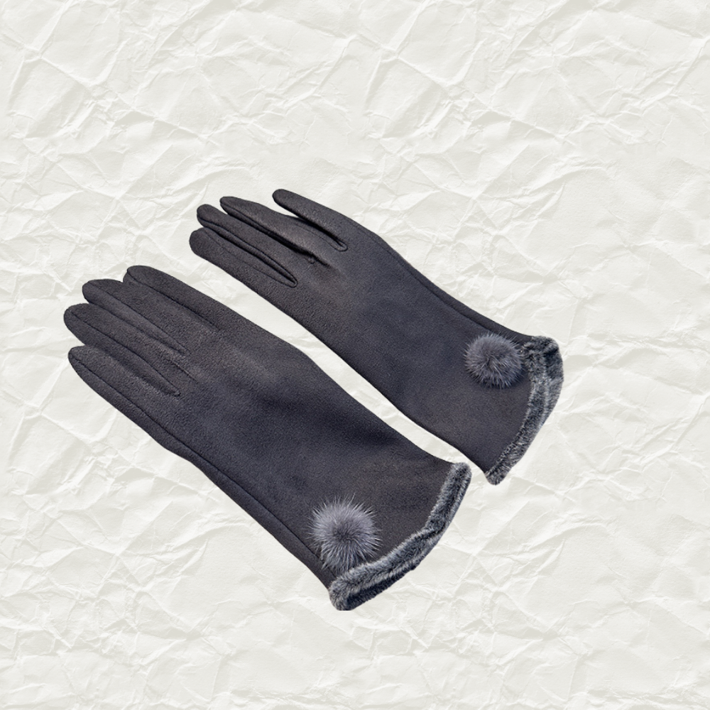 Water Mink Suede Touchscreen Gloves