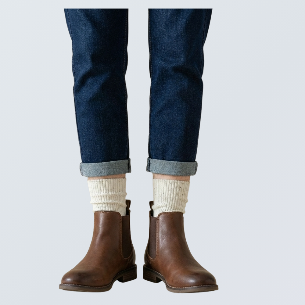 5-Pair Cotton Speckled Mid Socks