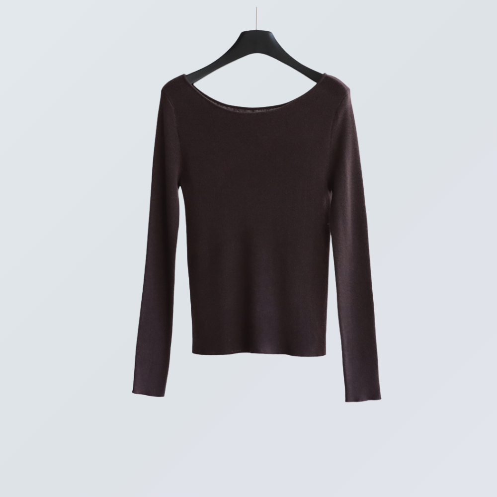 Boat Neck Wool-Blend Knit Top | 9 Colors