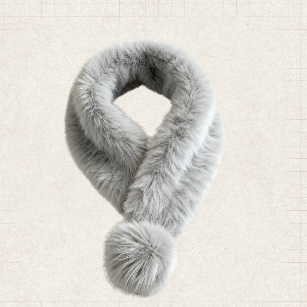 Reversible Fur Scarf with Magnetic Closure