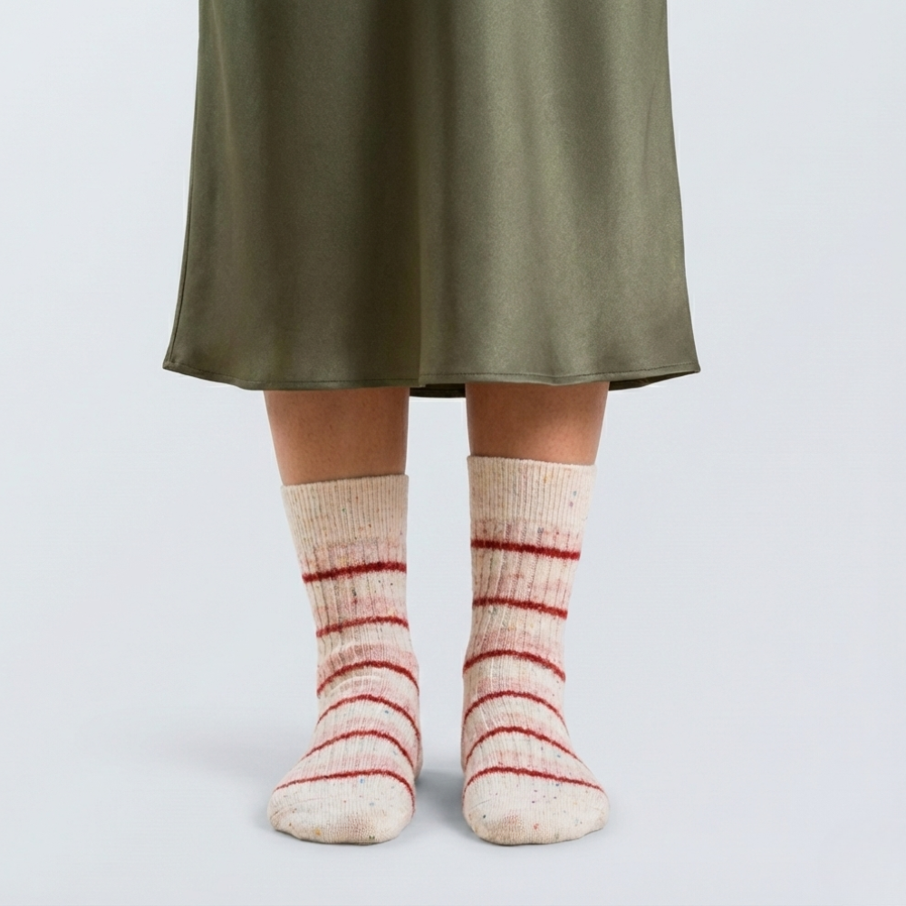 5-Pair Wool Blend Retro Crew Socks Set